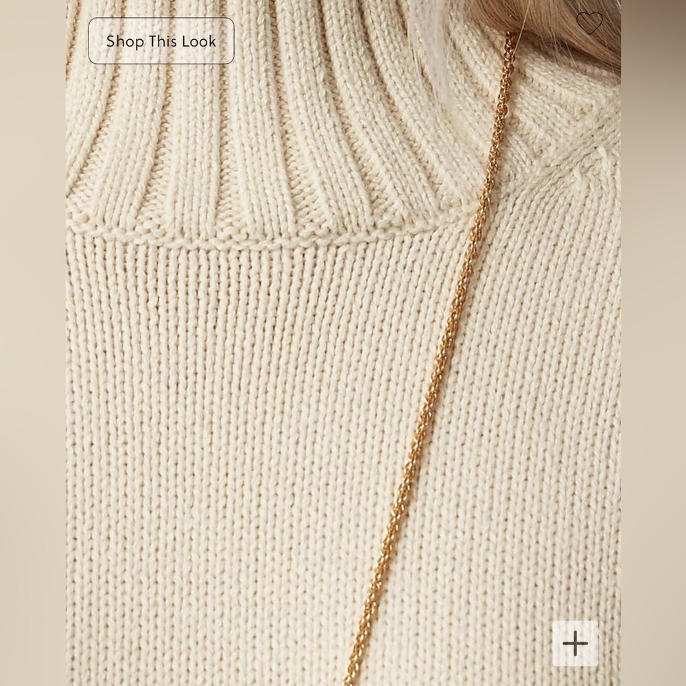 J.Crew Cotton turtleneck sweater in pale bone - Picture 2 of 10